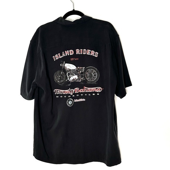 Tommy Bahama Other - Men's Tommy Bahama Special Collection Motorcycles Island Black Camp Shirt
Size L
